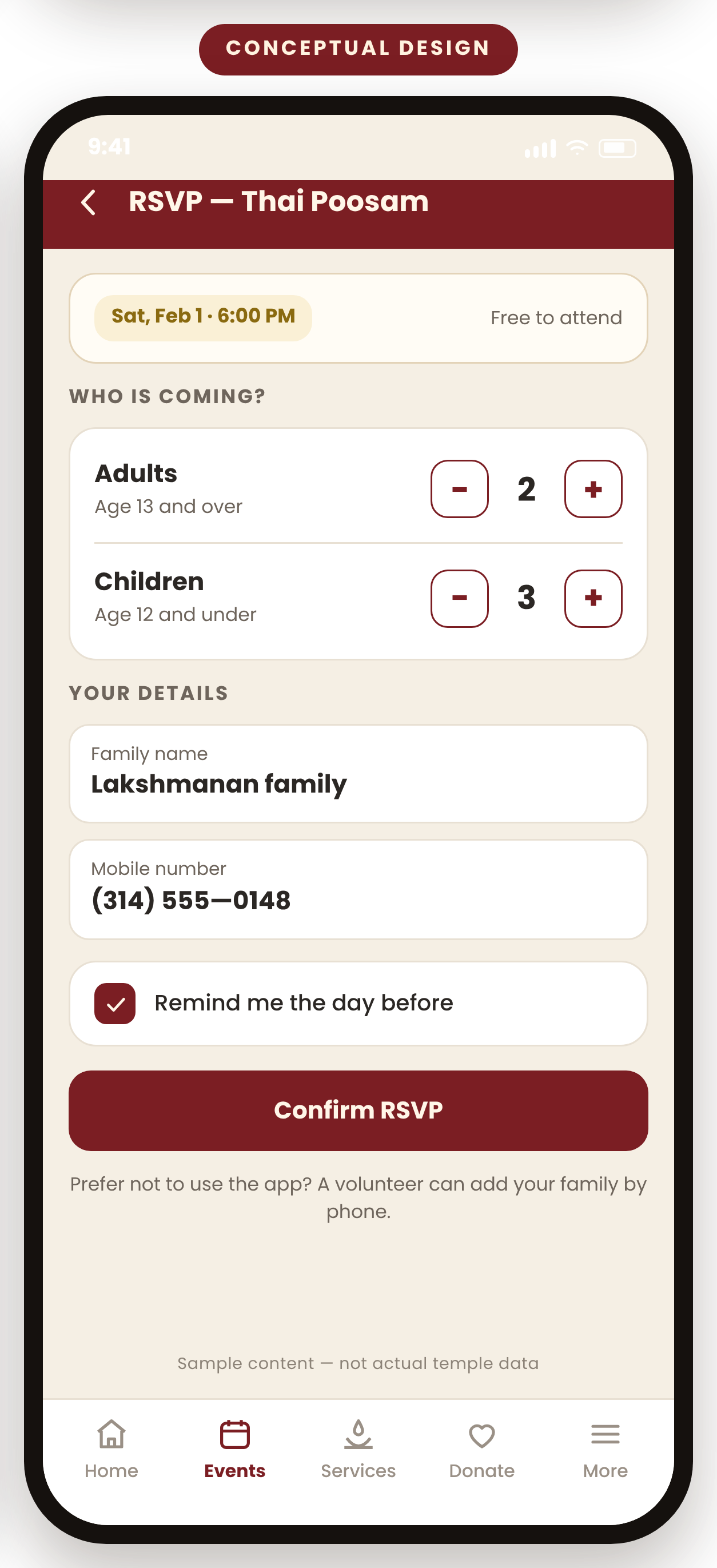 Family RSVP