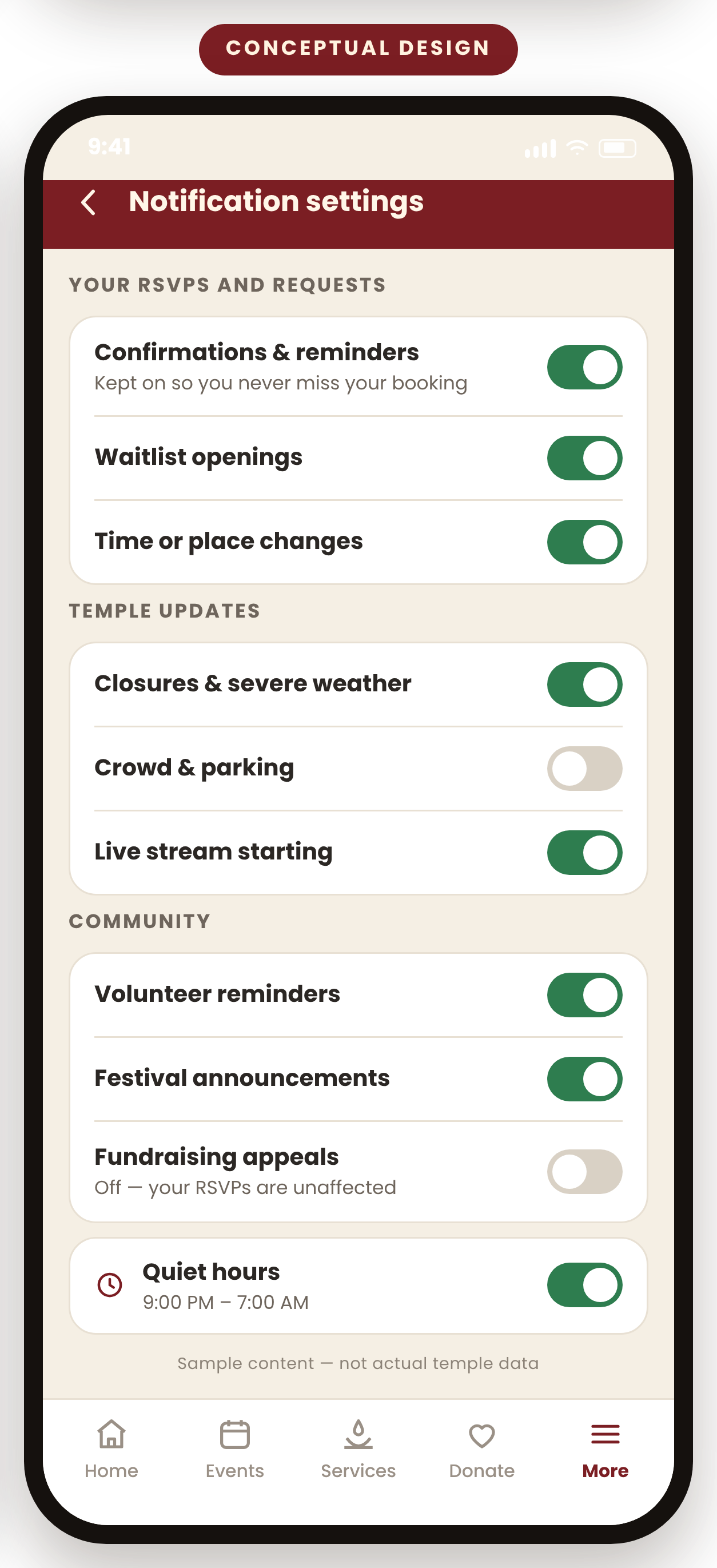Notification preferences