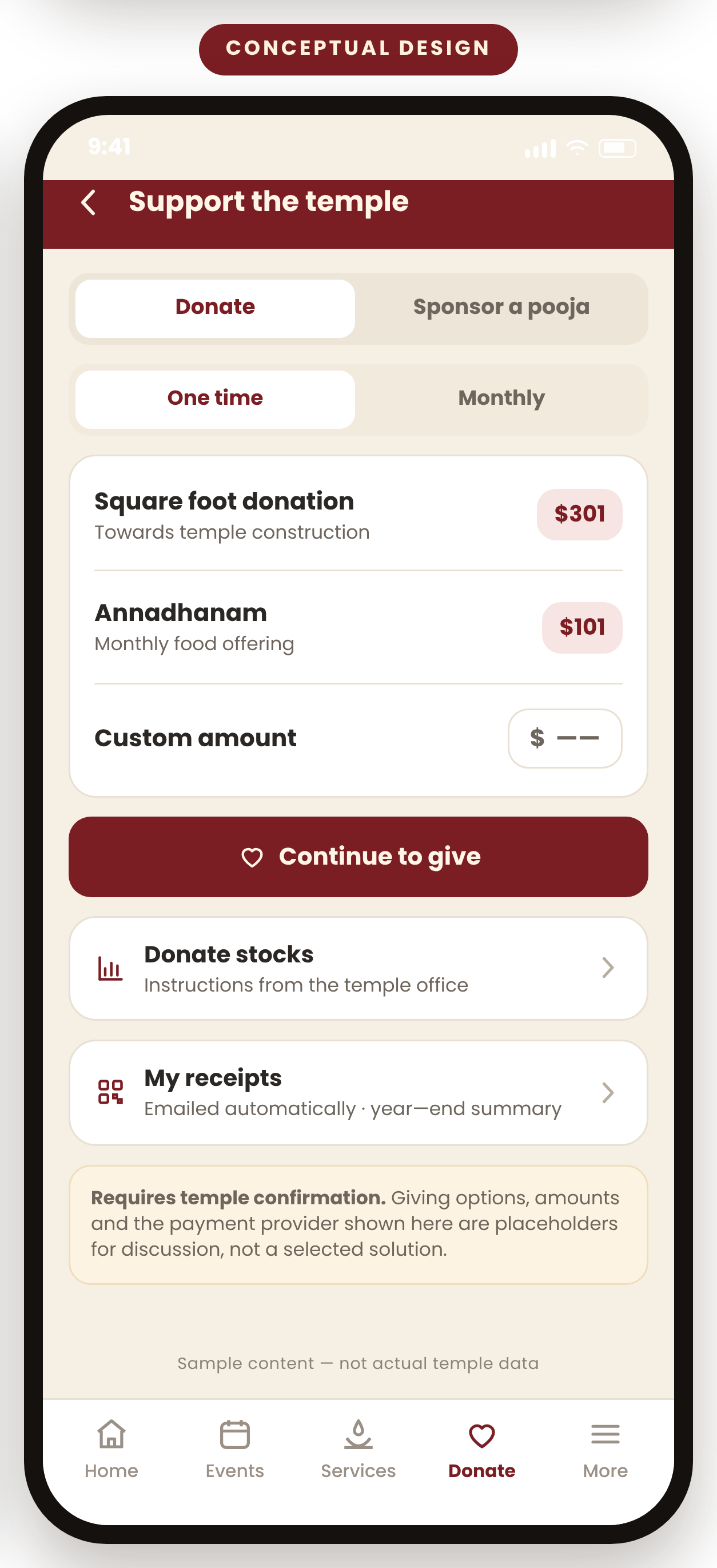 Donation and sponsorship